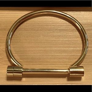 Shackle Bangle, gold plated, Size S/M